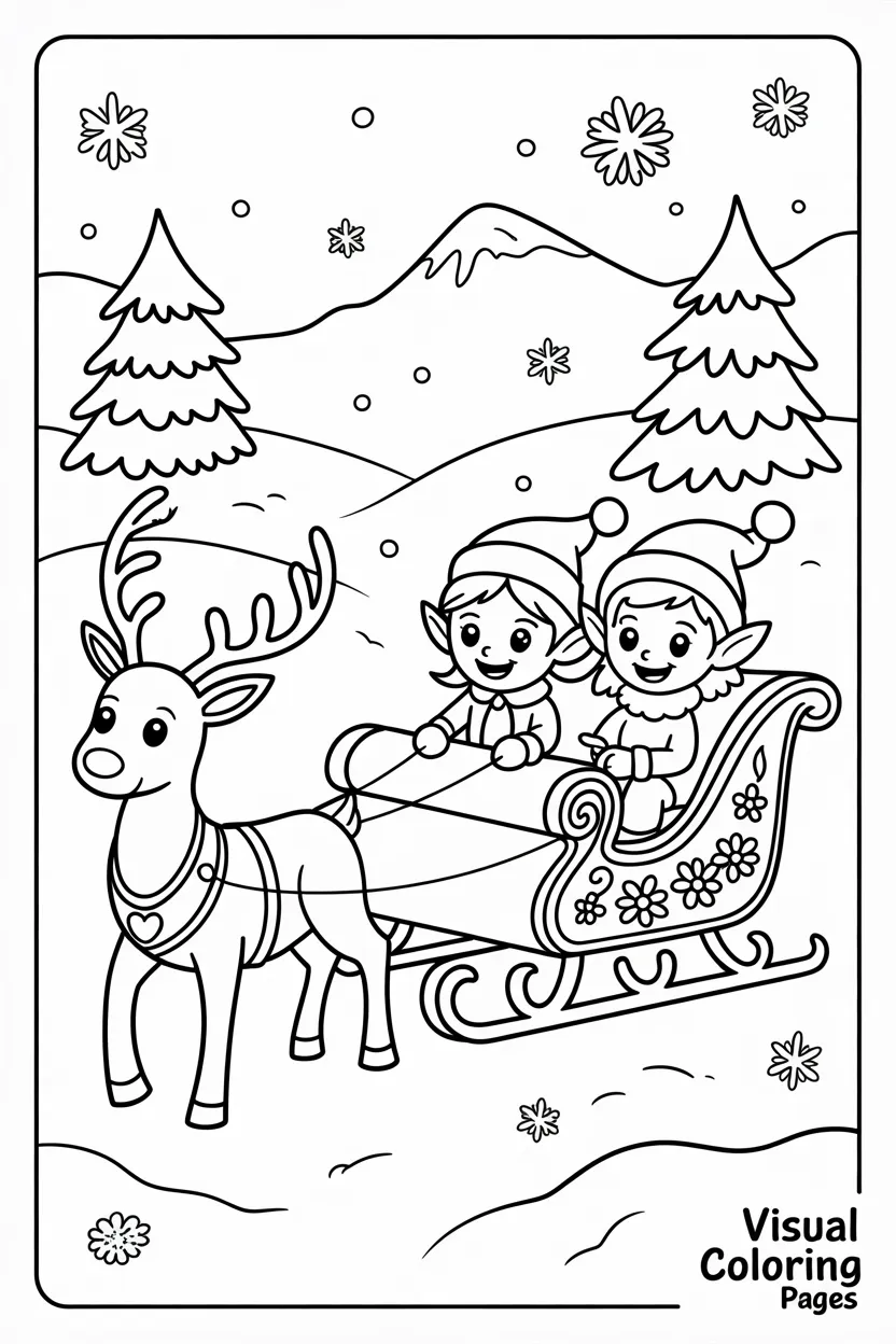 elf on the shelf with reindeer and sleigh