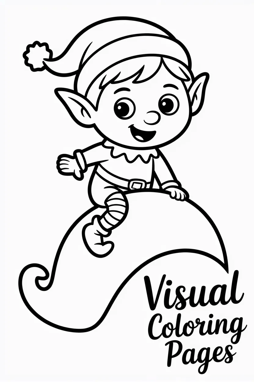 elf riding on santas hat