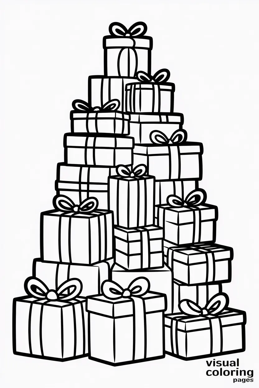 gift box tied with ribbon shaped like a reindeer