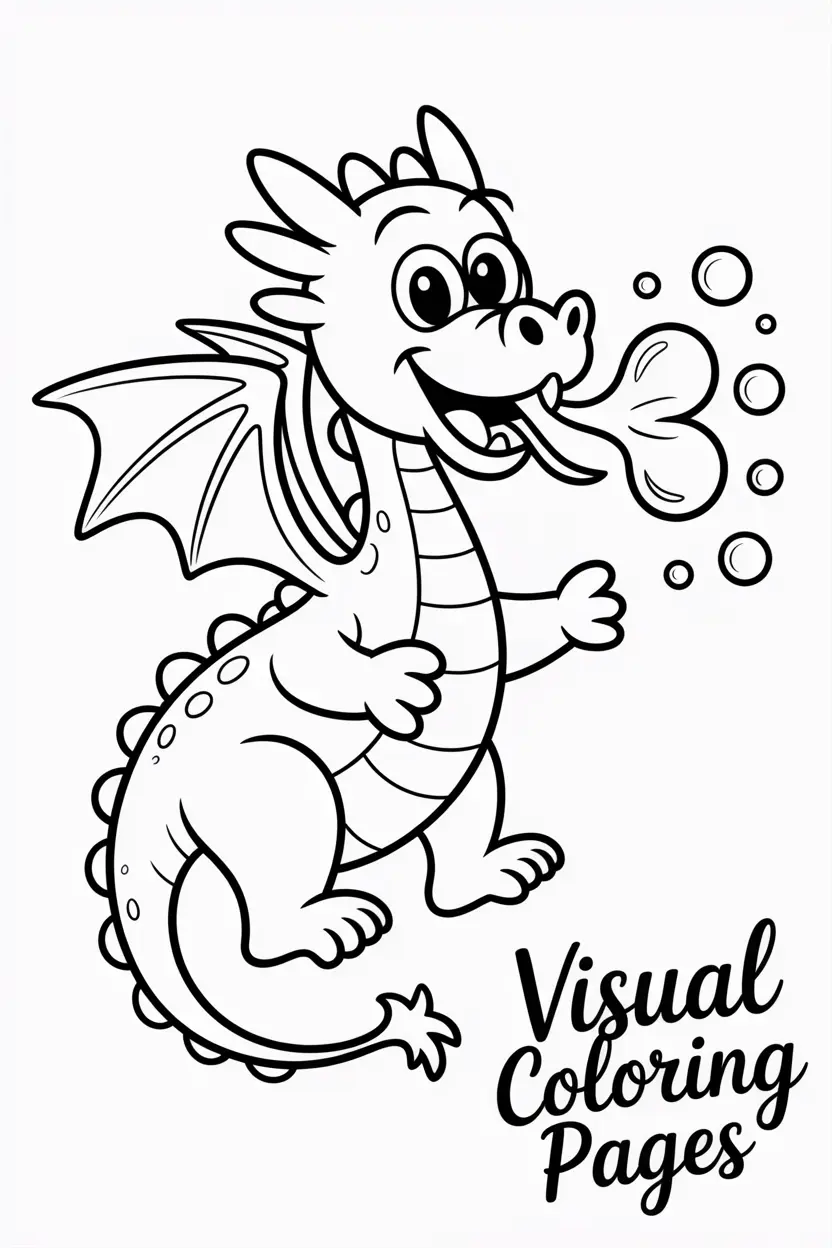 happy dragon blowing bubbles instead of fire coco