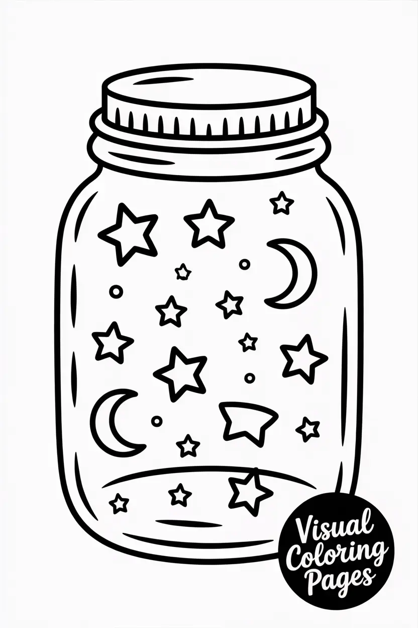 jar full of stars and moons