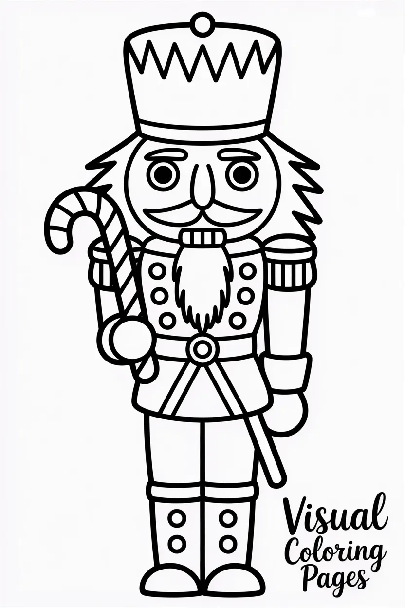 nutcracker soldier holding a candy cane