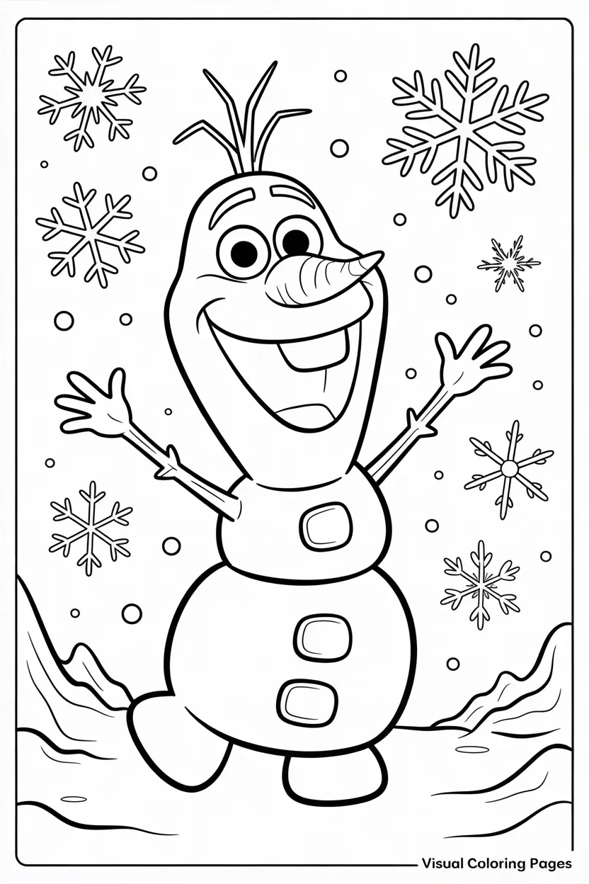 olaf the snowman to color