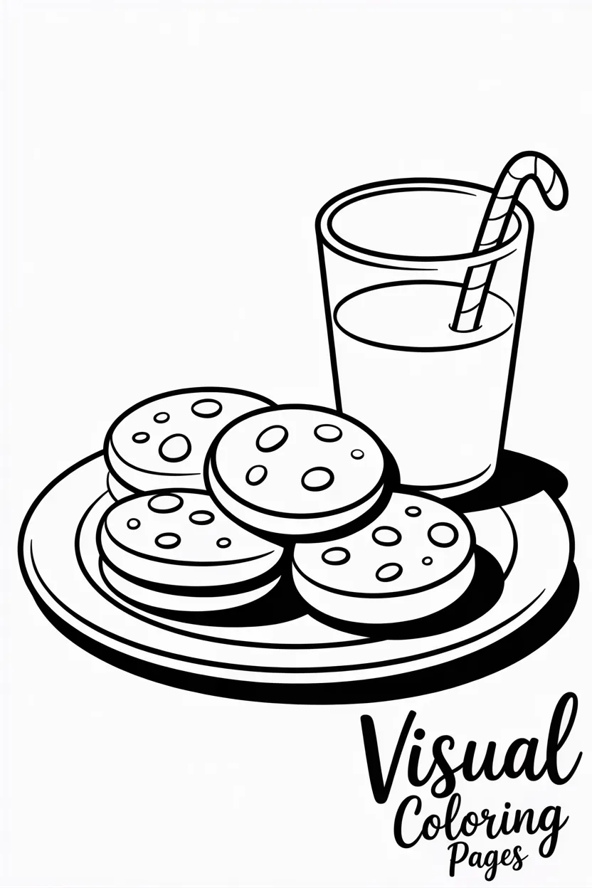 plate of cookies and milk for santa
