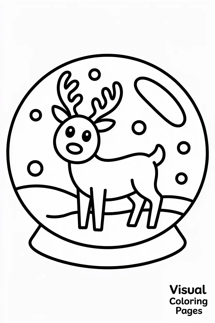 reindeer inside a snow globe