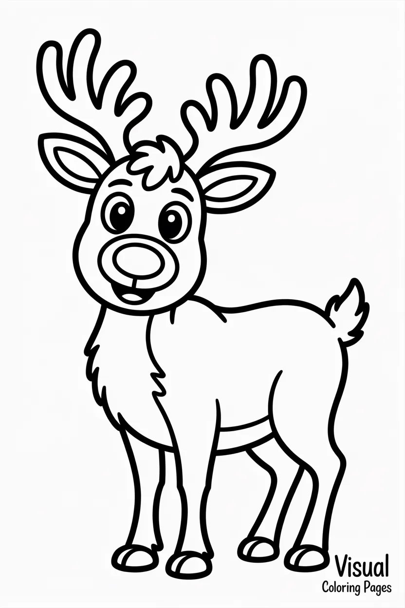 reindeer standing joyfully