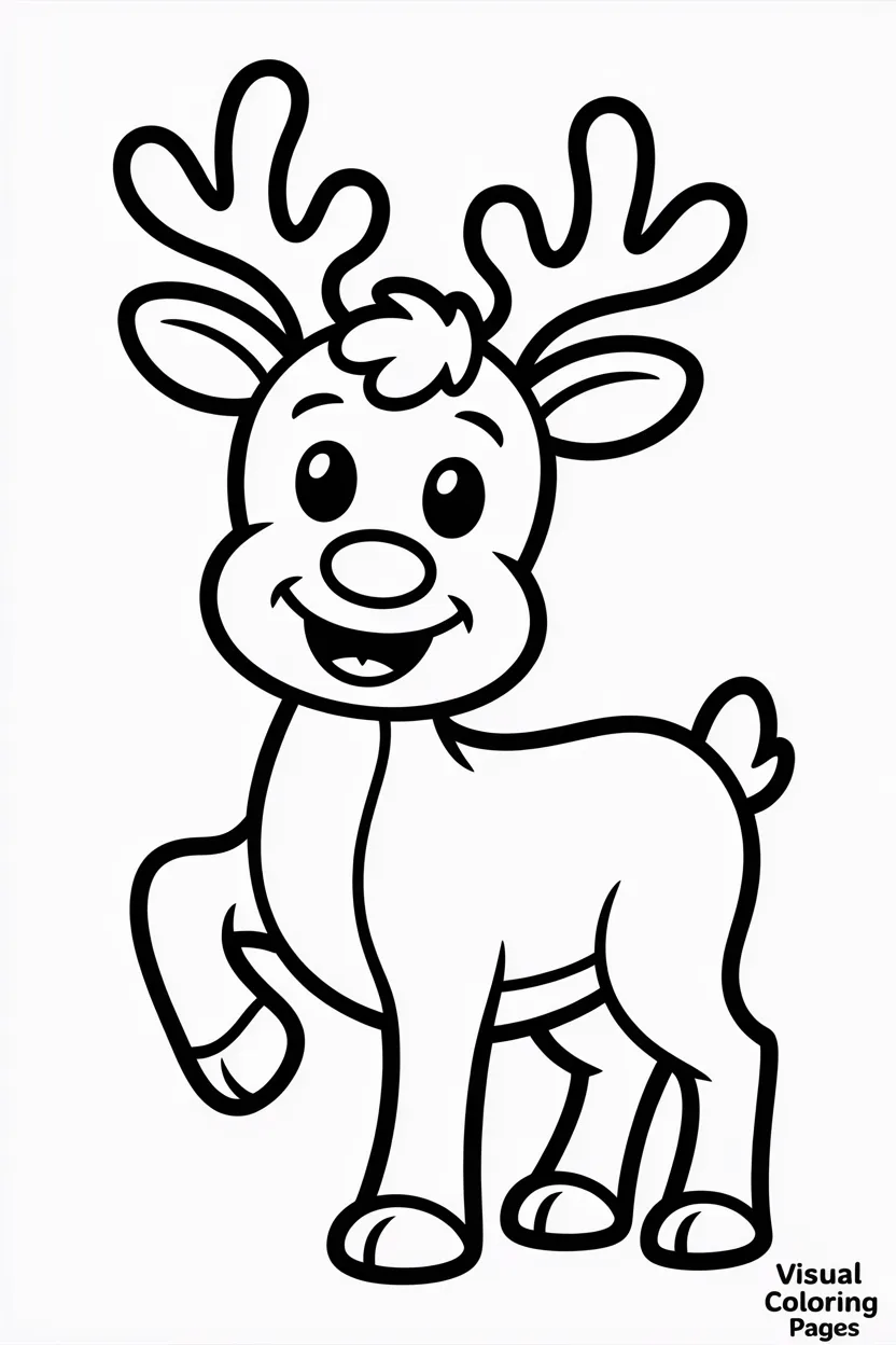 reindeer with smilingfaces