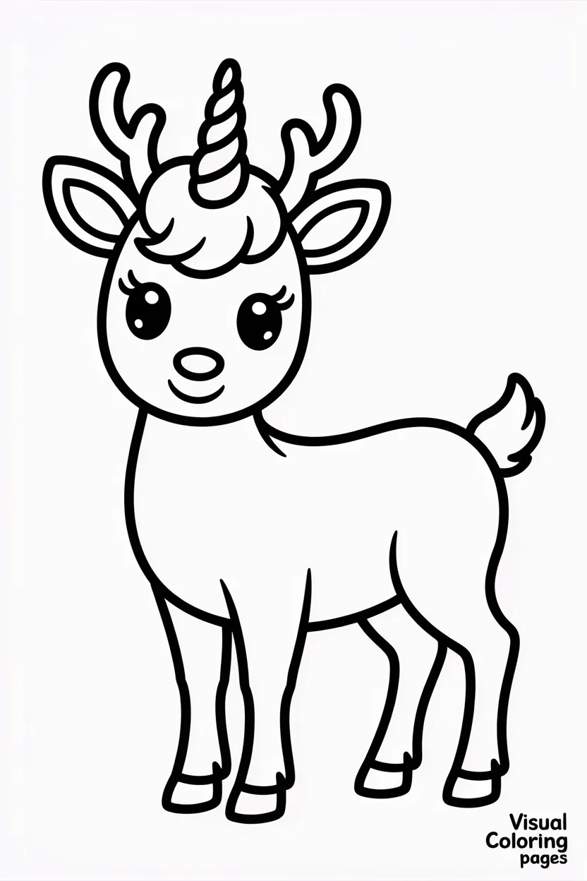 reindeer with unicorn horn