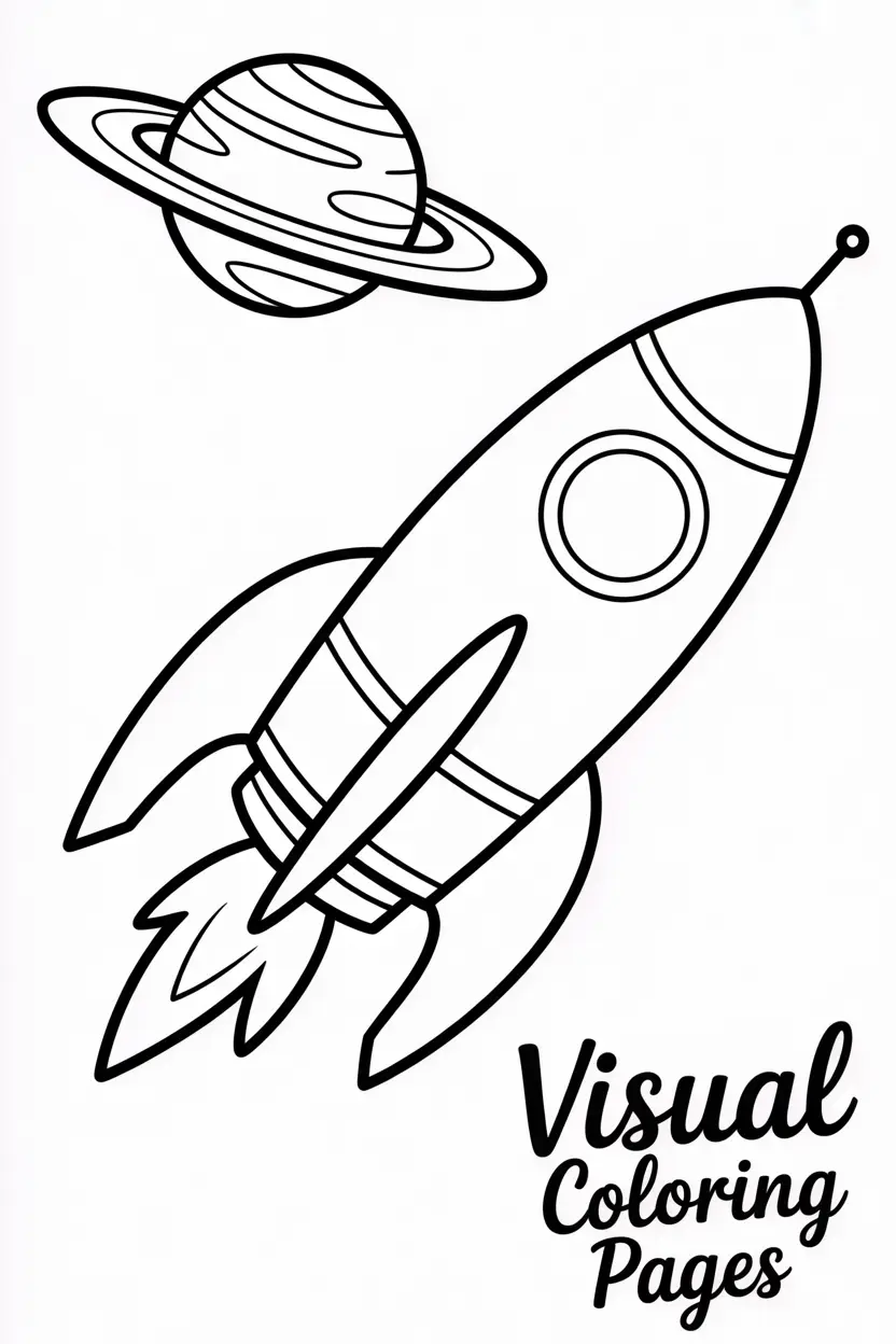 rocket flying in the space