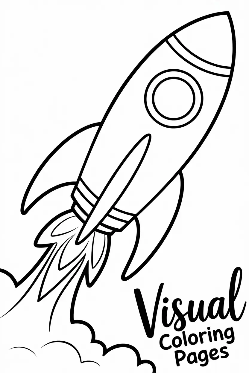 rocket with flames and smoke launching from a platform