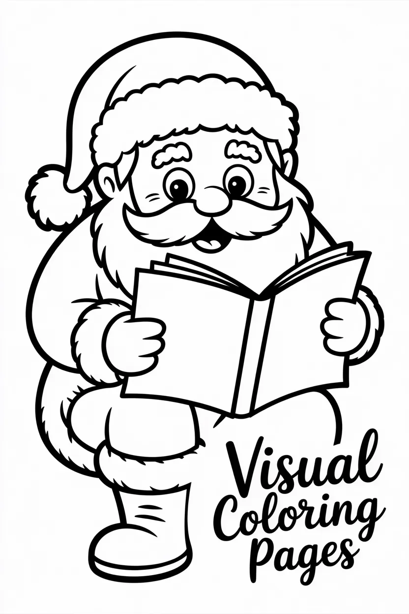 santa checking his naughty and nice list