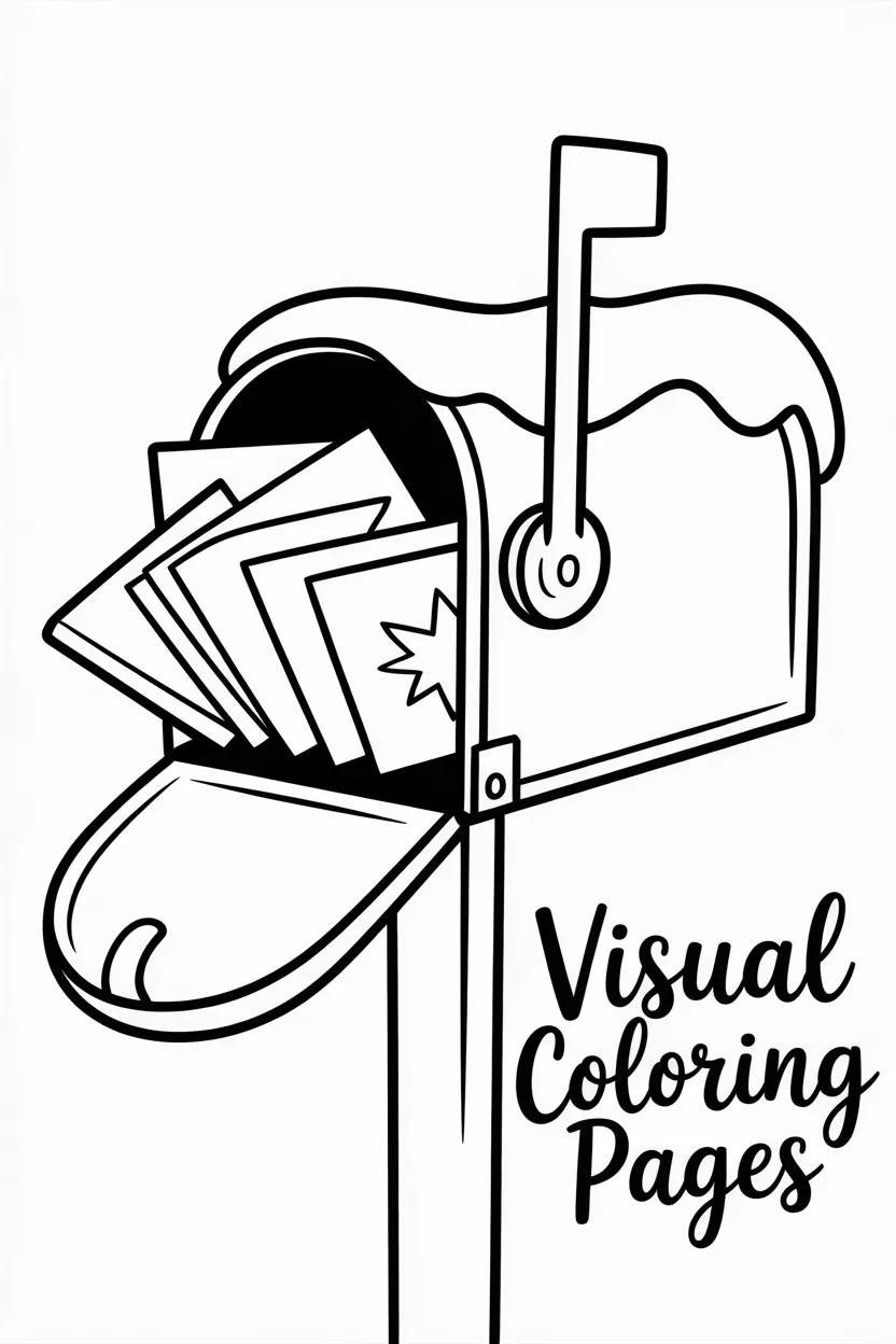 snow covered mailbox overflowing with christmas cards