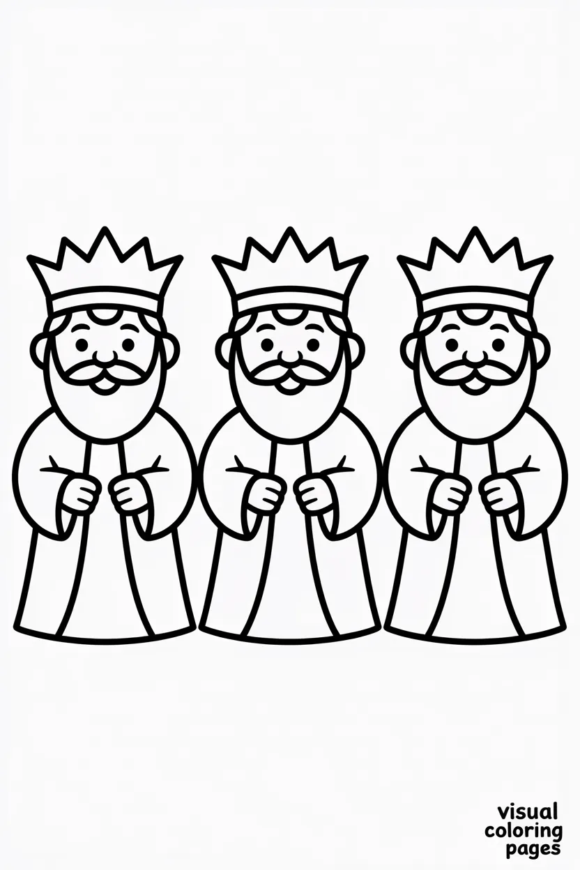 three wise men holding gifts of gold