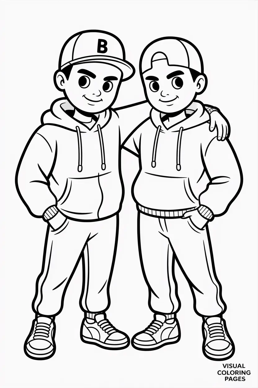 two baddie best friends posing together in streetwear