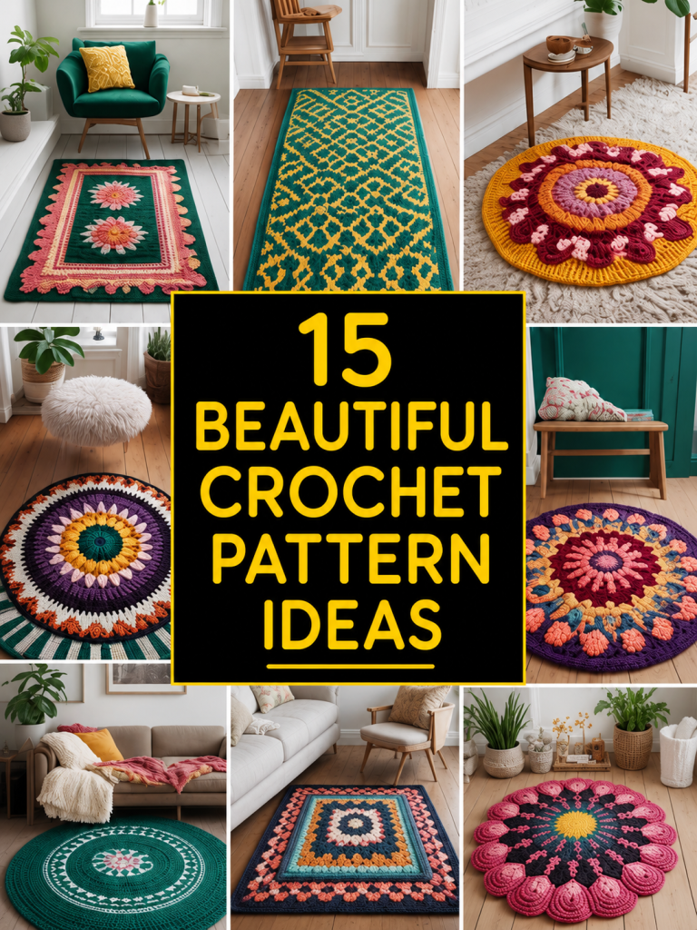 Stylish Crochet Carpet Pattern Ideas
