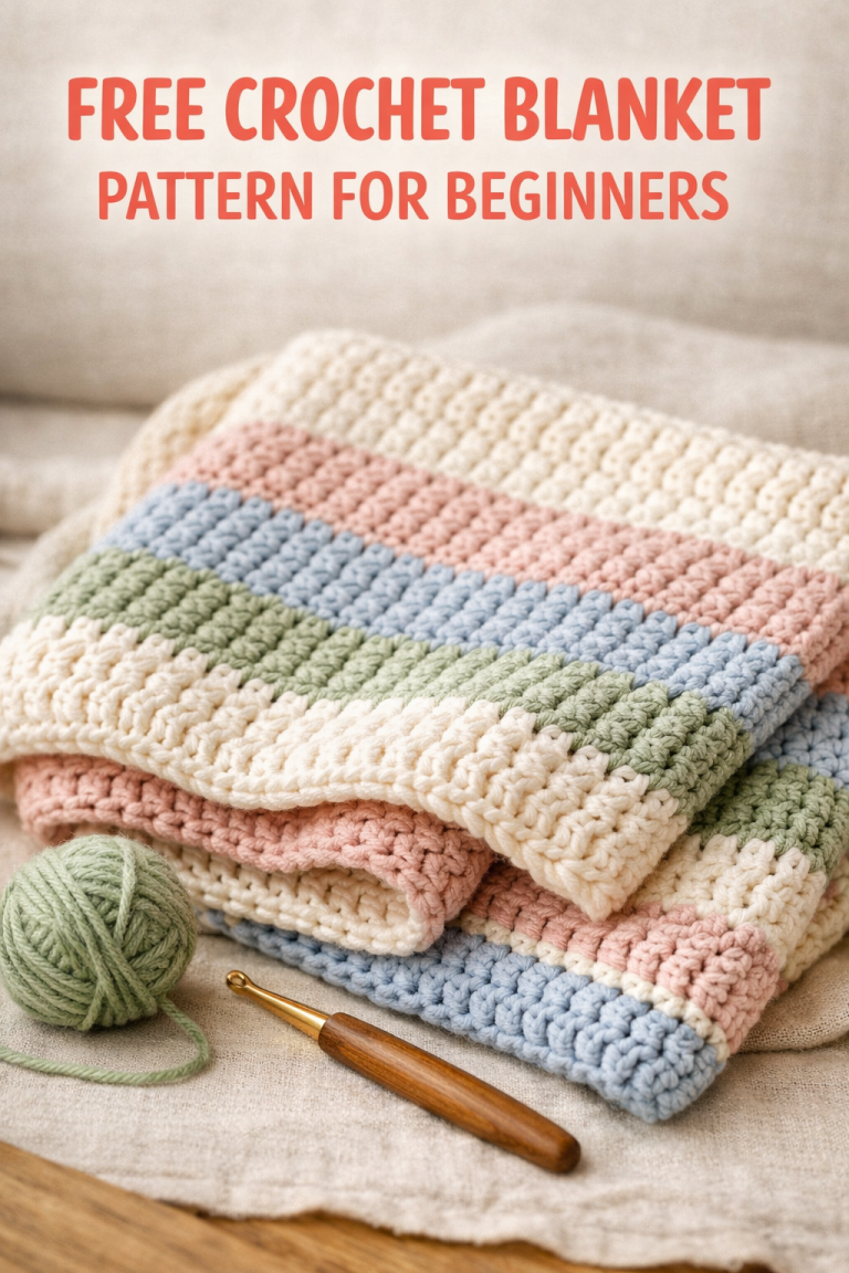 FREE CROCHET BLANKET PATTERN FOR BEGINNERS