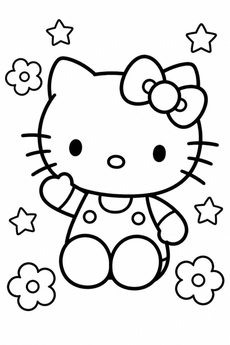 Hello Kitty Coloring Pages: Best Printable Scene Ideas