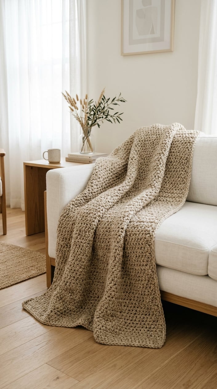 Free Chunky Crochet Blanket Pattern for Beginners — Easy Step-by-Step