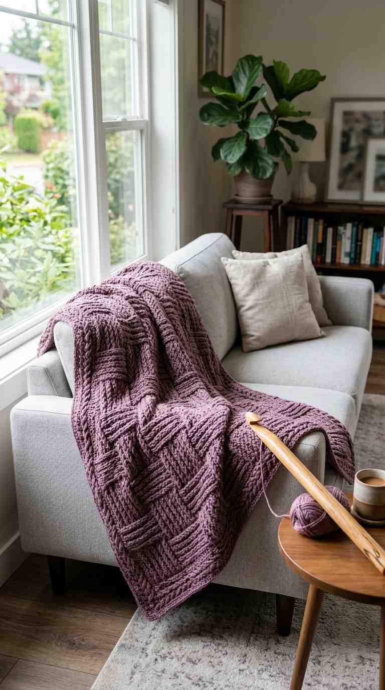 Free Criss Cross Crochet Afghan Pattern for Beginners