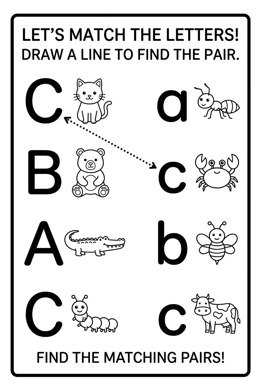 Free Uppercase and Lowercase Letter C Worksheets Printable worksheet 3