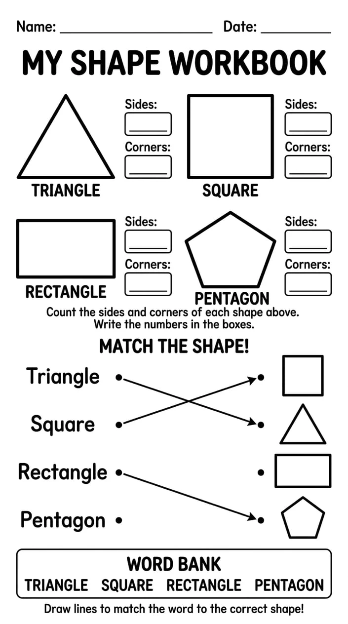 Count the Sides and Corners of Each Shape