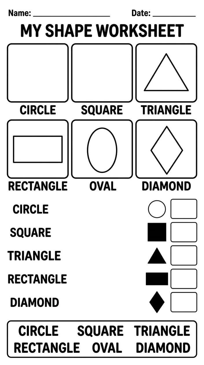 Draw and Write the Shape Name Independently