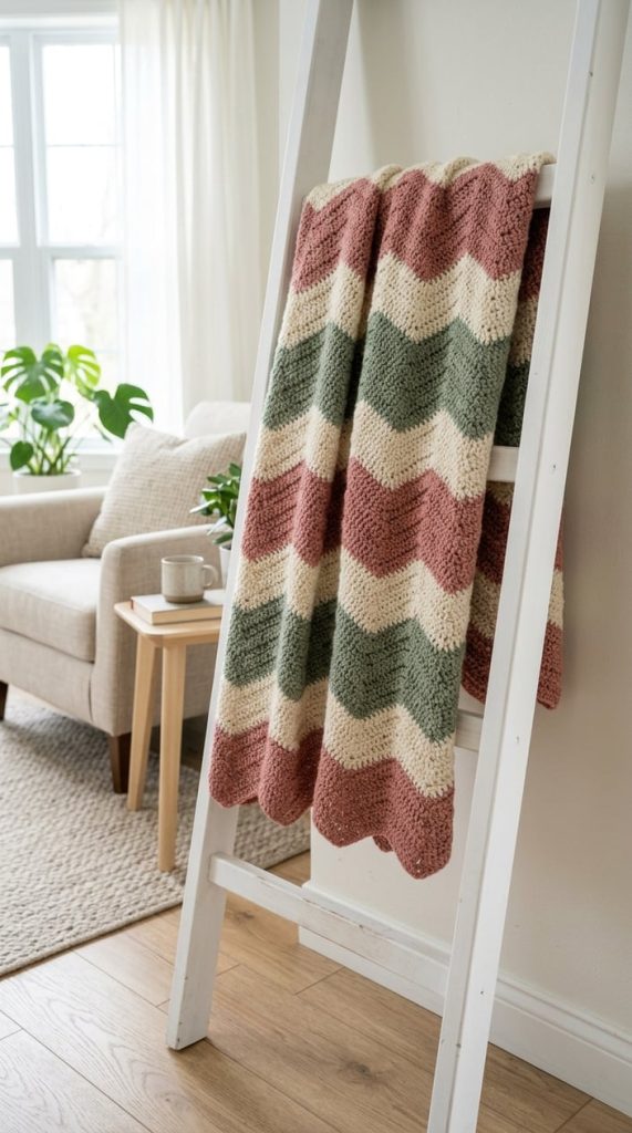 DIY Easy Crochet Ripple Blanket – Free Beginner Pattern