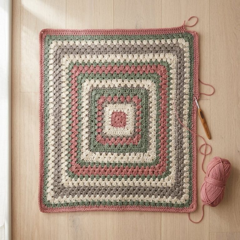 Center Out Crochet Blanket Free Pattern