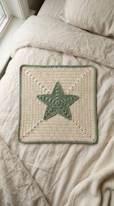 crochet star granny square resting